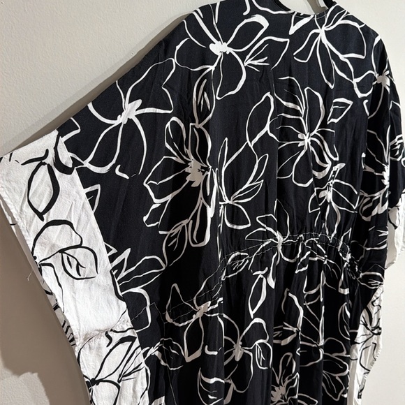 La Blanca Women One Size Kimono Swimwear CoverUp Black Moonlit Silhouette - Picture 7 of 15